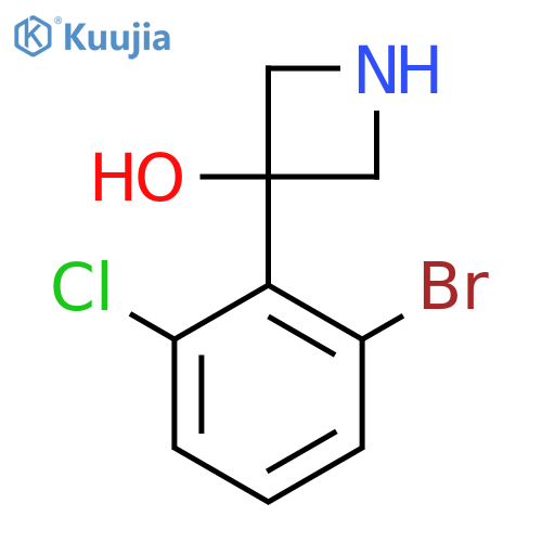 3-(2-bromo-6-chlorophenyl)azetidin-3-ol structure