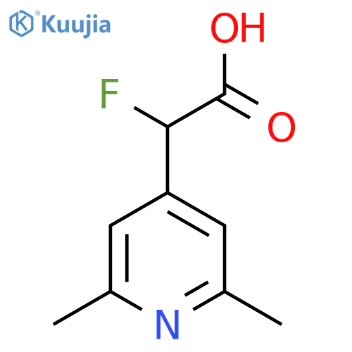 2-(2,6-Dimethylpyridin-4-yl)-2-fluoroacetic acid structure