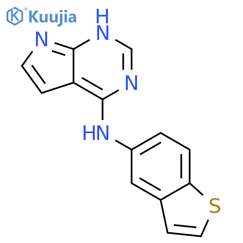 1H-Pyrrolo[2,3-d]pyrimidin-4-amine, N-benzo[b]thien-5-yl- structure