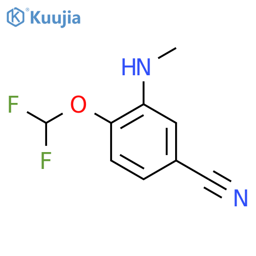 4-(Difluoromethoxy)-3-(methylamino)benzonitrile structure