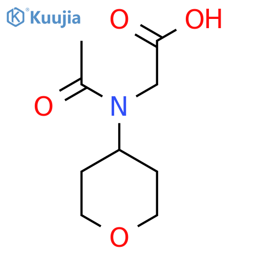 2-[N-(oxan-4-yl)acetamido]acetic acid structure