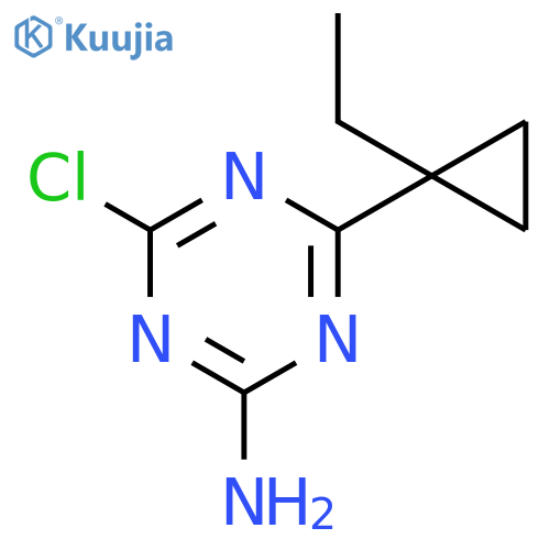 1,3,5-Triazin-2-amine, 4-chloro-6-(1-ethylcyclopropyl)- structure