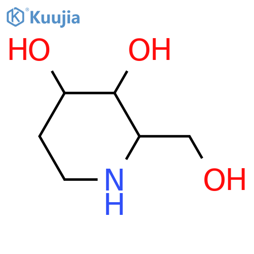 2-(Hydroxymethyl)-3,4-piperidinediol; (2R,3S,4S)-form structure