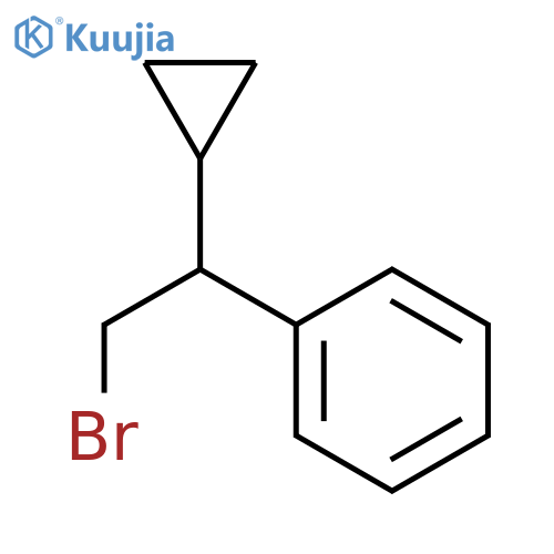 Benzene, (2-bromo-1-cyclopropylethyl)- structure