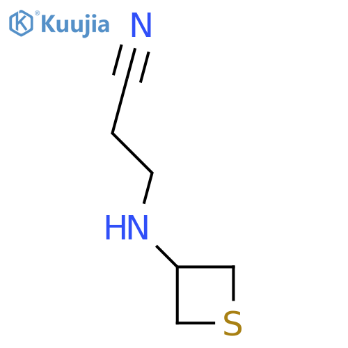 3-[(thietan-3-yl)amino]propanenitrile structure