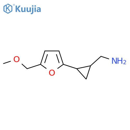 {2-[5-(Methoxymethyl)furan-2-yl]cyclopropyl}methanamine structure