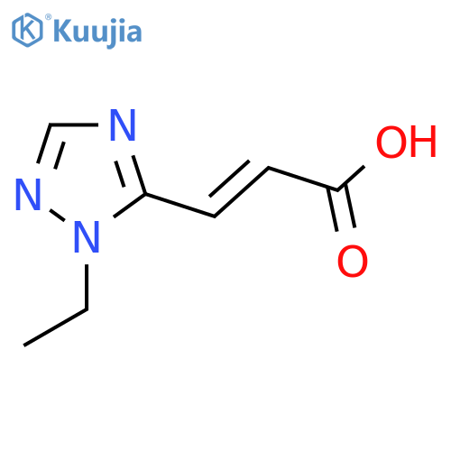 3-(1-ethyl-1H-1,2,4-triazol-5-yl)prop-2-enoic acid structure
