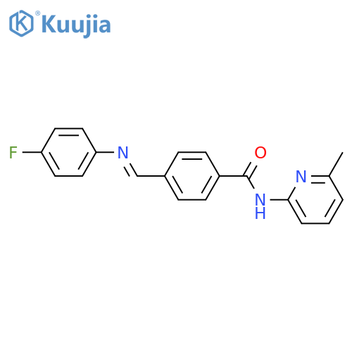 Benzamide, 4-[[(4-fluorophenyl)imino]methyl]-N-(6-methyl-2-pyridinyl)- structure