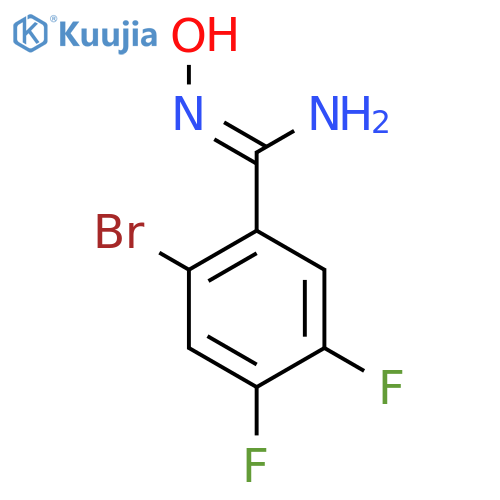 2-Bromo-4,5-difluoro-N'-hydroxybenzene-1-carboximidamide structure
