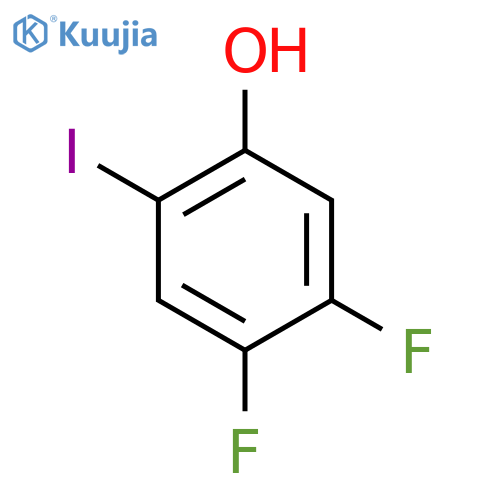 4,5-Difluoro-2-iodo-phenol structure