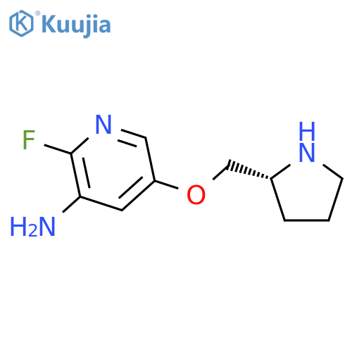 3-PYRIDINAMINE, 2-FLUORO-5-[(2R)-2-PYRROLIDINYLMETHOXY]- structure