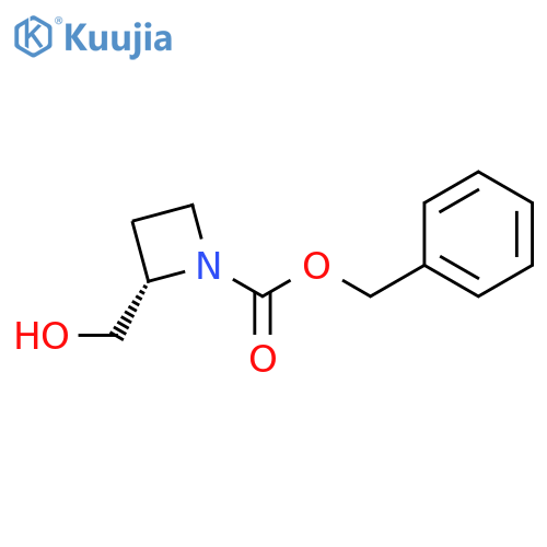 1-Azetidinecarboxylic acid, 2-(hydroxymethyl)-, phenylmethyl ester,(2S)- structure