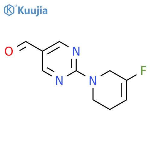 2-(5-Fluoro-1,2,3,6-tetrahydropyridin-1-yl)pyrimidine-5-carbaldehyde structure