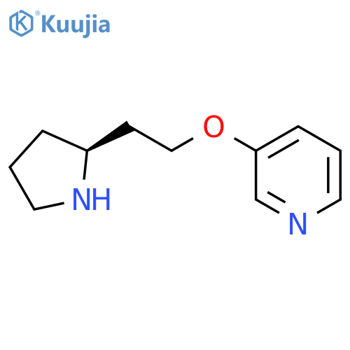 Pyridine, 3-[2-(2S)-2-pyrrolidinylethoxy]- structure