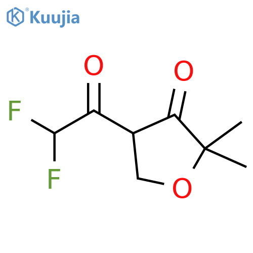 3(2H)-Furanone, 4-(2,2-difluoroacetyl)dihydro-2,2-dimethyl- structure