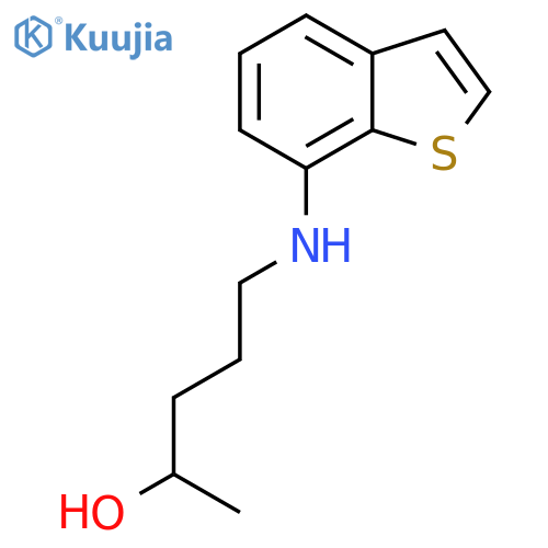 5-[(1-Benzothiophen-7-yl)amino]pentan-2-ol structure