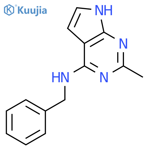 7H-Pyrrolo[2,3-d]pyrimidin-4-amine,2-methyl-N-(phenylmethyl)- structure