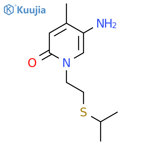 5-Amino-4-methyl-1-[2-(propan-2-ylsulfanyl)ethyl]-1,2-dihydropyridin-2-one structure