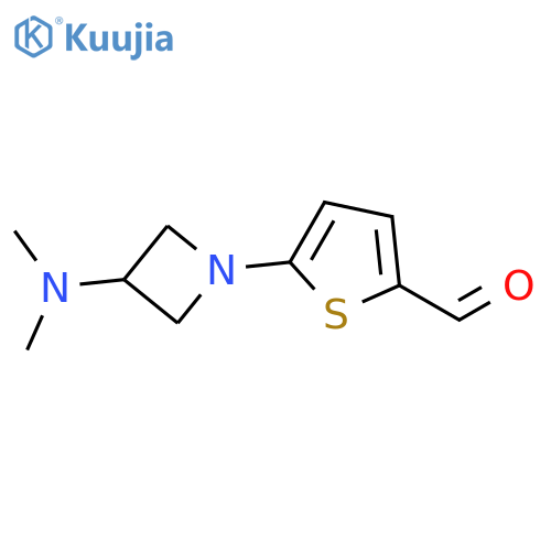 2-Thiophenecarboxaldehyde, 5-[3-(dimethylamino)-1-azetidinyl]- structure