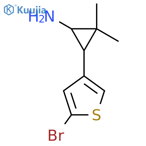3-(5-Bromothiophen-3-yl)-2,2-dimethylcyclopropan-1-amine structure
