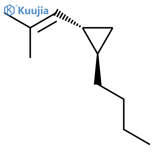 CYCLOPROPANE, 1-BUTYL-2-(2-METHYL-1-PROPENYL)-, TRANS- structure