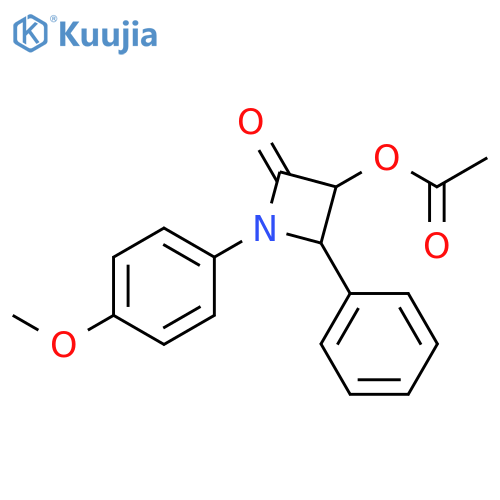 1-(4-Methoxyphenyl)-2-oxo-4-phenylazetidin-3-yl acetate structure