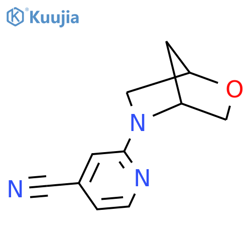 2-{2-oxa-5-azabicyclo[2.2.1]heptan-5-yl}pyridine-4-carbonitrile structure