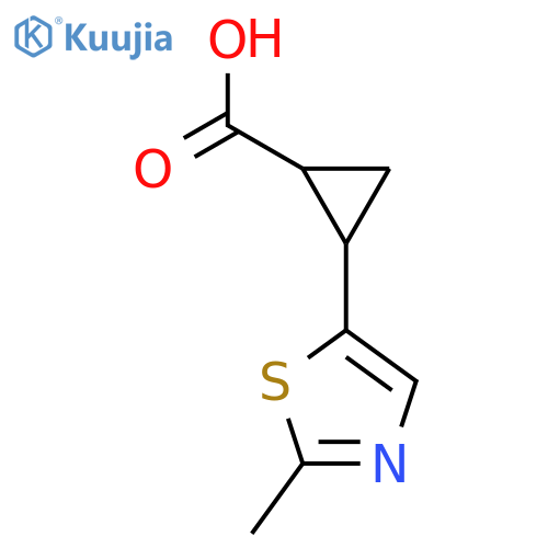 2-(2-Methyl-1,3-thiazol-5-yl)cyclopropane-1-carboxylic acid structure