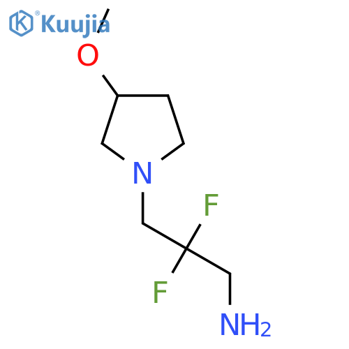 2,2-Difluoro-3-(3-methoxypyrrolidin-1-yl)propan-1-amine structure