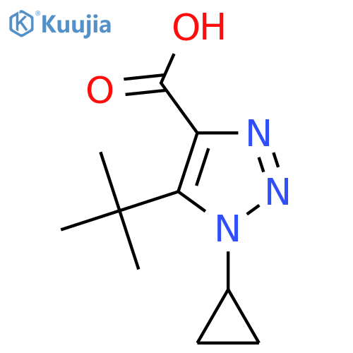 5-tert-Butyl-1-cyclopropyl-1H-1,2,3-triazole-4-carboxylic acid structure