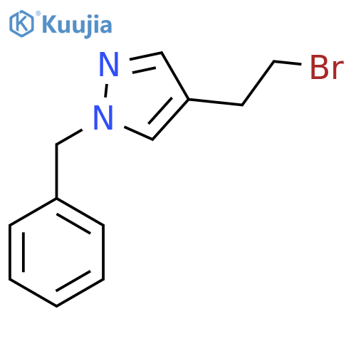 1-benzyl-4-(2-bromoethyl)-1H-pyrazole structure
