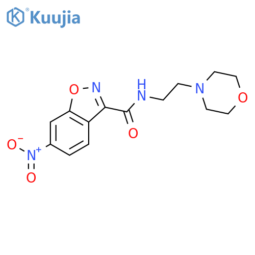 1,2-Benzisoxazole-3-carboxamide, N-[2-(4-morpholinyl)ethyl]-6-nitro- structure