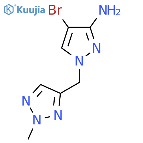 4-Bromo-1-[(2-methyl-2H-1,2,3-triazol-4-yl)methyl]-1H-pyrazol-3-amine structure