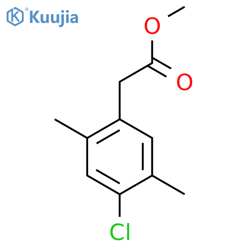 Benzeneacetic acid, 4-chloro-2,5-dimethyl-, methyl ester structure