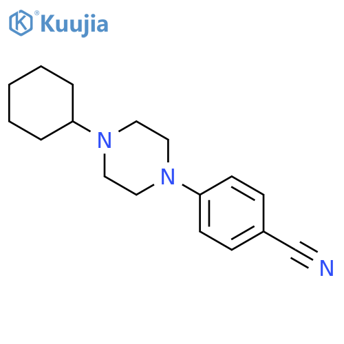 Benzonitrile, 4-(4-cyclohexyl-1-piperazinyl)- structure