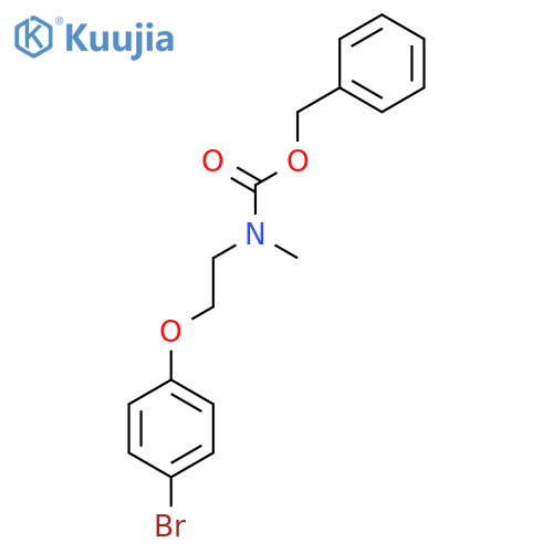 benzyl N-[2-(4-bromophenoxy)ethyl]-N-methylcarbamate structure