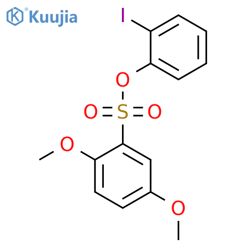 Benzenesulfonic acid, 2,5-dimethoxy-, 2-iodophenyl ester structure