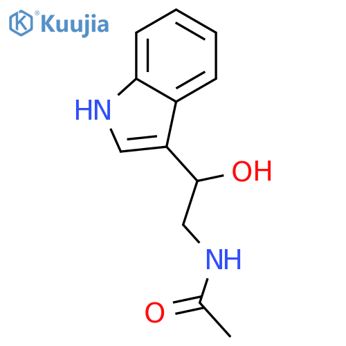 N-[2-hydroxy-2-(1H-indol-3-yl)ethyl]acetamide structure