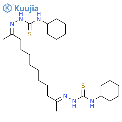 1-cyclohexyl-3-[(e)-[(11z)-11-(cyclohexylcarbamothioylhydrazinylidene)dodecan-2-ylidene]amino]thiourea structure