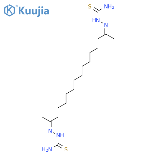 (2Z)-2-[(15E)-15-(2-Carbamothioylhydrazinylidene)hexadecan-2-ylidene]hydrazine-1-carbothioamide structure