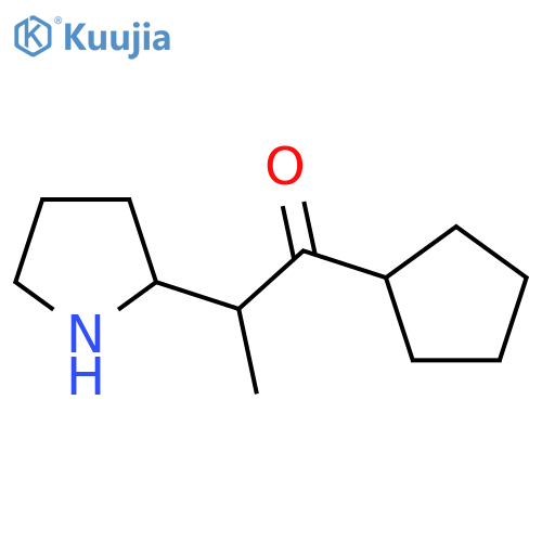 1-Cyclopentyl-2-(pyrrolidin-2-yl)propan-1-one structure