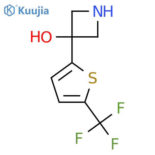 3-[5-(Trifluoromethyl)thiophen-2-yl]azetidin-3-ol structure