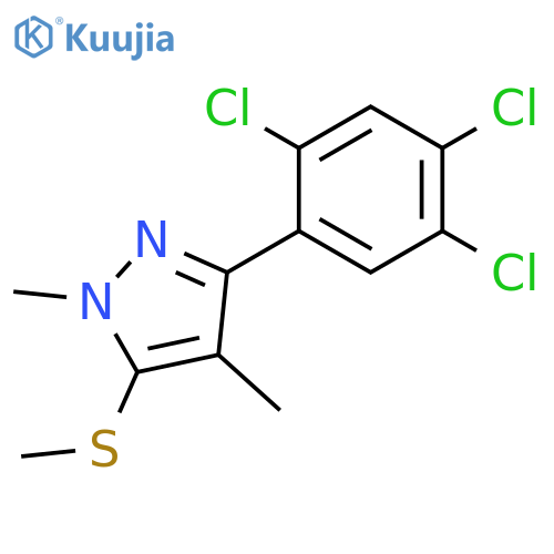 1H-Pyrazole, 1,4-dimethyl-5-(methylthio)-3-(2,4,5-trichlorophenyl)- structure