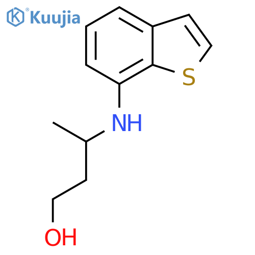 3-[(1-Benzothiophen-7-yl)amino]butan-1-ol structure