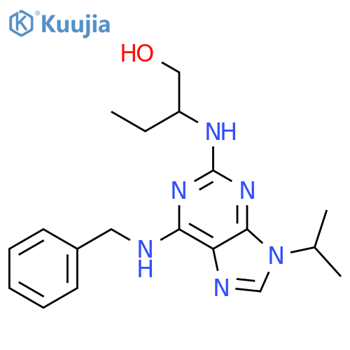 2-[[9-(1-Methylethyl)-6-[(phenylmethyl)amino]-9H-purin-2-yl]amino]-1-butanol structure