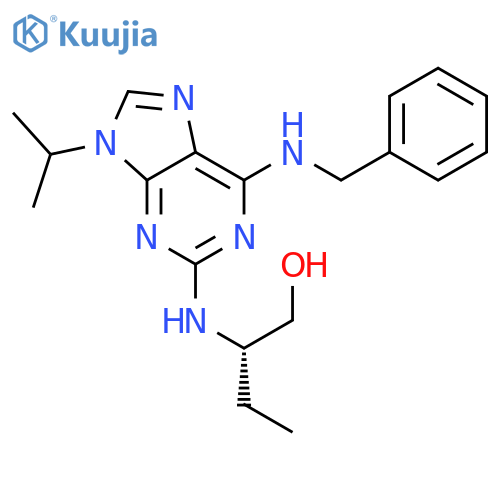 1-Butanol,2-[[9-(1-methylethyl)-6-[(phenylmethyl)amino]-9H-purin-2-yl]amino]-, (2S)- structure
