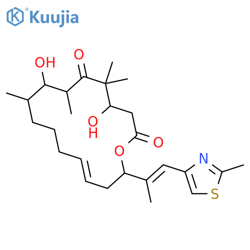 Oxacyclohexadec-13-ene-2,6-dione, 4,8-dihydroxy-5,5,7,9-tetramethyl-16-(1E)-1-methyl-2-(2-methyl-4-thiazolyl)ethenyl-, (4S,7R,8S,9S,13Z,16S)- structure