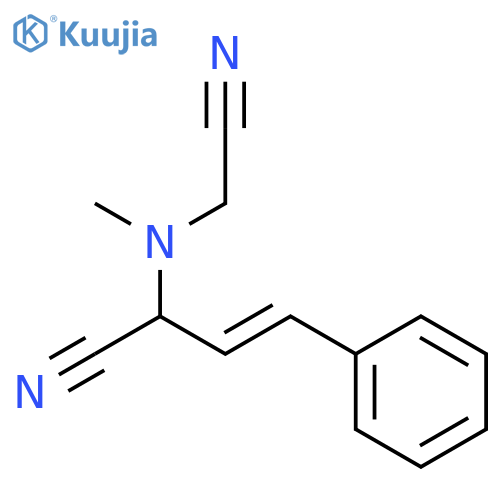 3-Butenenitrile, 2-[(cyanomethyl)methylamino]-4-phenyl-, (E)- structure
