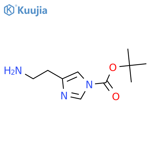 4-(2-aminoethyl)-1H-Imidazole-1-carboxylic acid 1,1-dimethylethyl ester structure