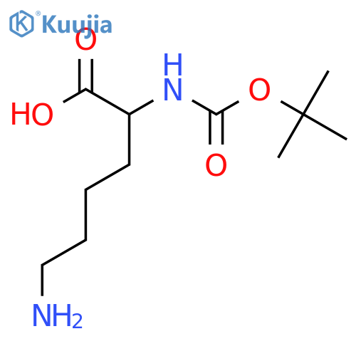 6-Amino-2-{[(tert-butoxy)carbonyl]amino}hexanoic acid structure